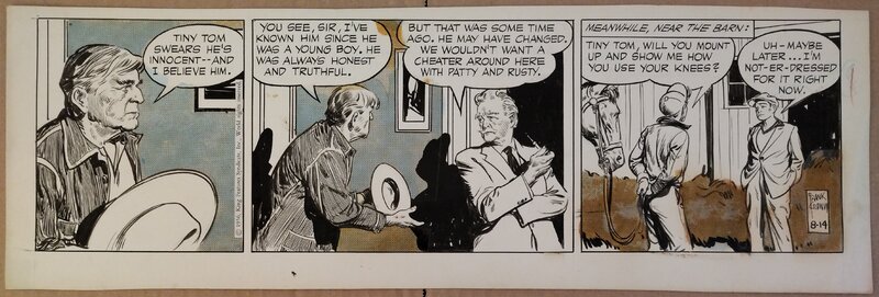 Frank Godwin, Rusty Riley daily strip 1956 - Planche originale