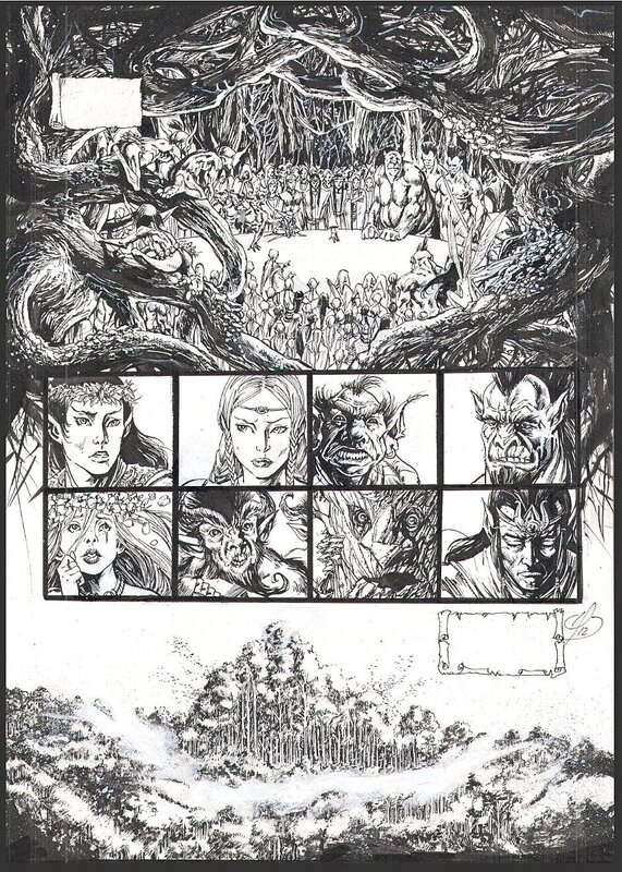 Cyril Pontet, Chroniques DE LA LUNE NOIRE du tome 14 Planche originale 18 - Comic Strip