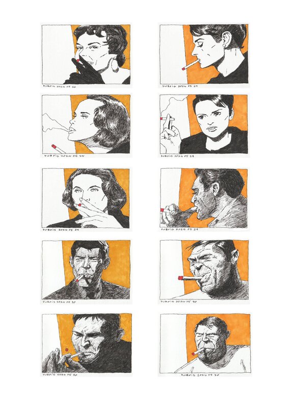 Stéphane Dubois - Carnet n°11 - ça clope ! - Illustration originale