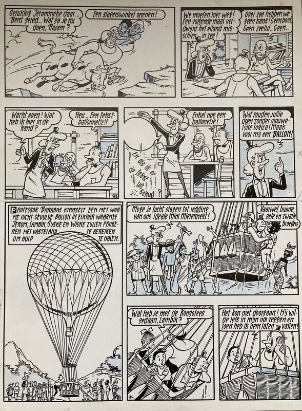 Willy Vandersteen, Suske en Wiske / Bob et Bobette - Het mini-mierennest - Planche originale