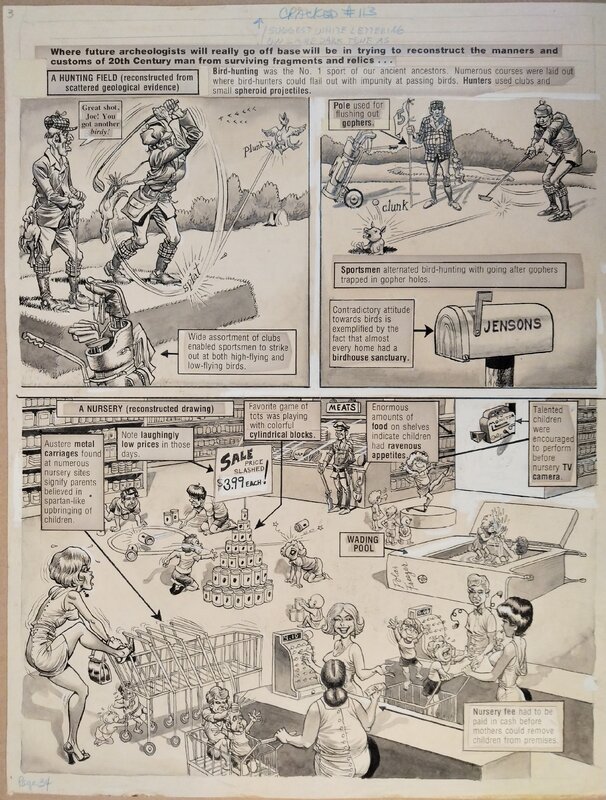 Cracked #113 by Bill Ward - Original Illustration