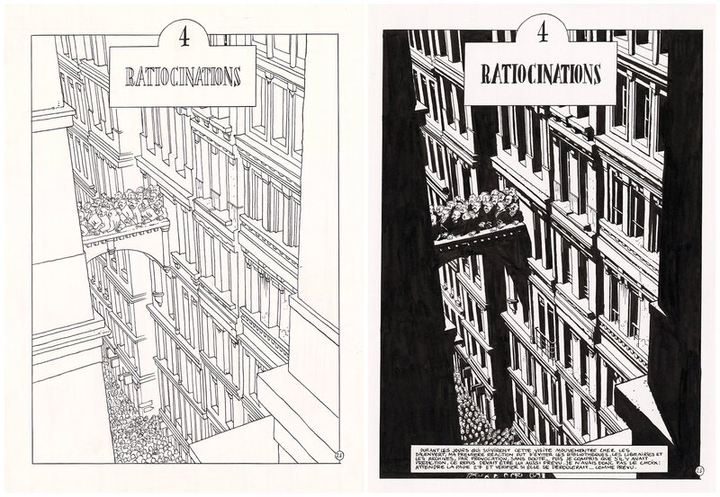 En vente - Marc-Antoine Mathieu, Julius Corentin Acquefacques - L'Origine, Tome 1 - Planche originale