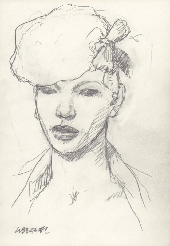 En vente - Tanino Liberatore, Portrait de femme 11 - Illustration originale