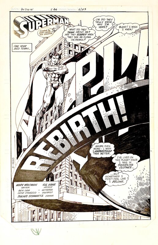 Gil Kane, Superman splash 