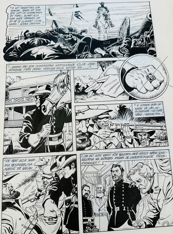 César Spadari, Le Fantôme du Bengale.“ THE MURDER OF LINCOLN” - Planche originale