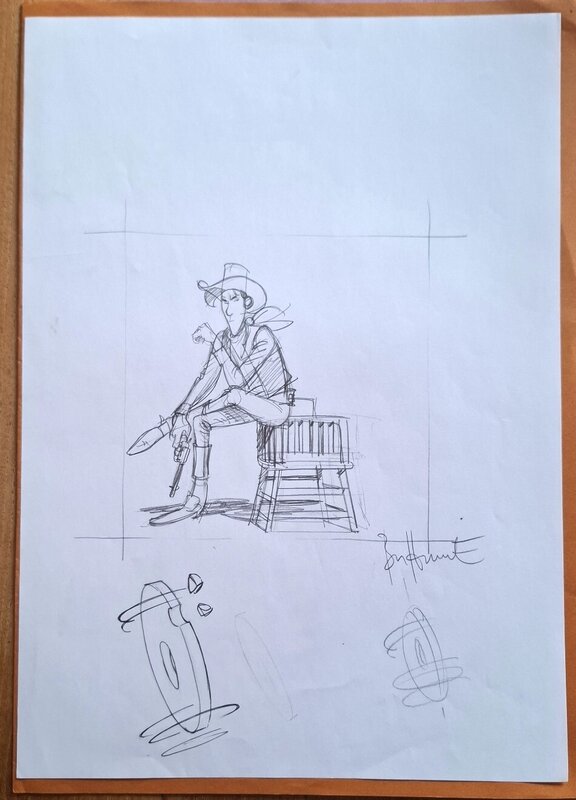 For sale - Lucky Luke by Matthieu Bonhomme - Original Illustration For sale - Lucky Luke by Matthieu Bonhomme - Original Illustration