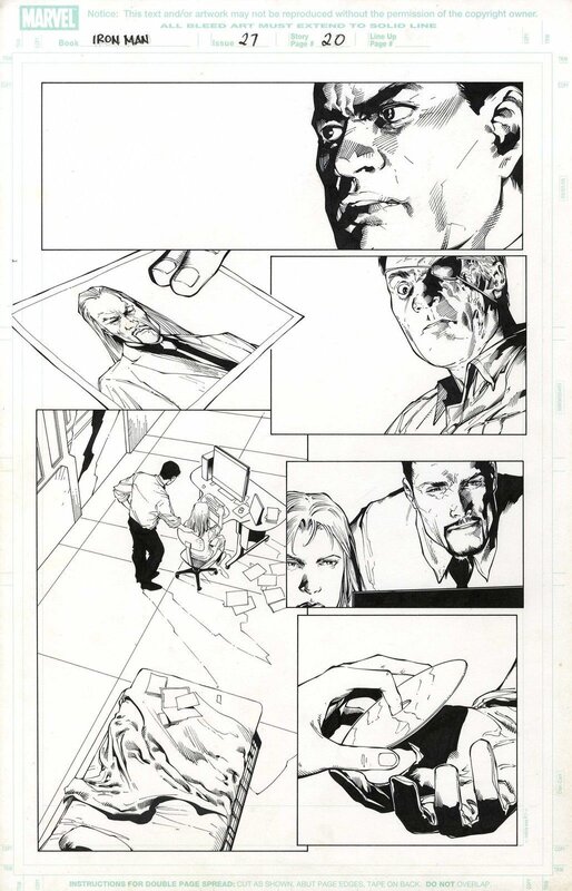 Carlo Pagulayan, Jeff Huett, Iron Man #27, pag.20 - Planche originale