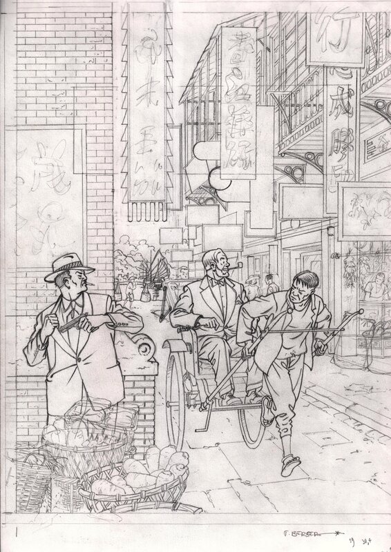 Teun Berserik, Blake & Mortimer - La Vallée des Immortels - projet de couverture - Couverture originale