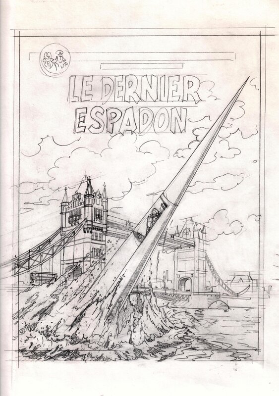 Teun Berserik, Blake & Mortimer - Le dernier Espadon - projet de couverture - Couverture originale