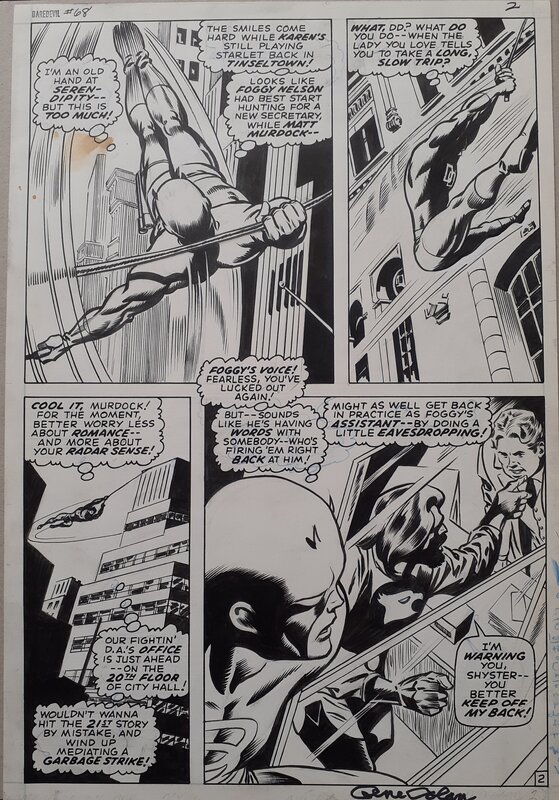 Gene Colan, Daredevil #68 page 2 (1970) - Comic Strip