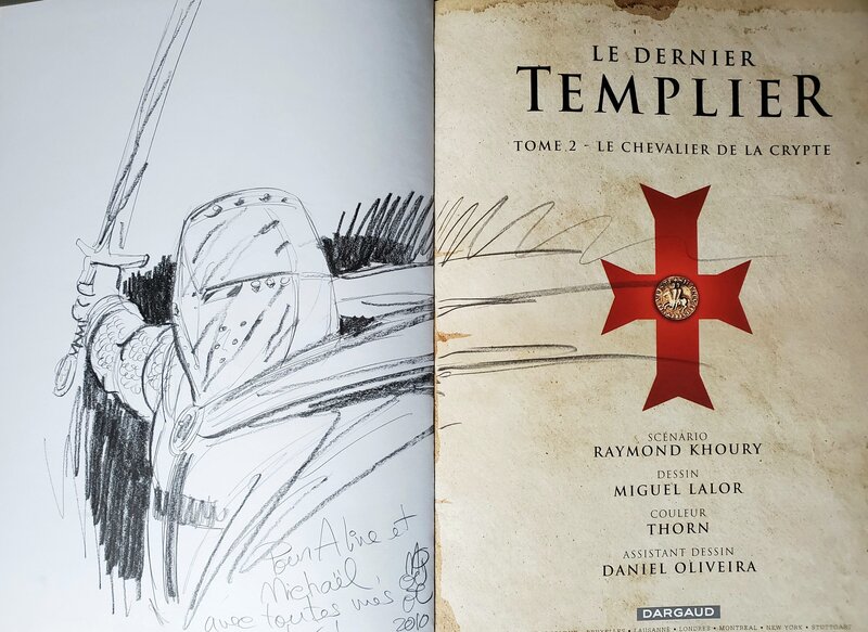 Miguel Lalor, LE DERNIER TEMPLIER T2 LE CHEVALIER DE LA CRYPTE - Dédicace