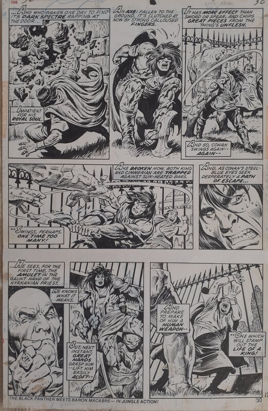John Buscema, Conan the Barbarian #36 page 17(1974) - Planche originale