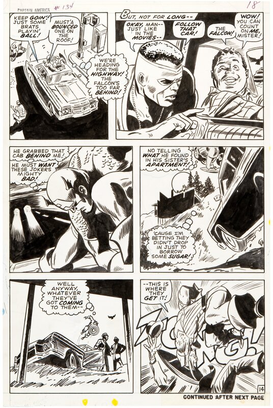 Captain America 134 par Gene Colan - Œuvre originale