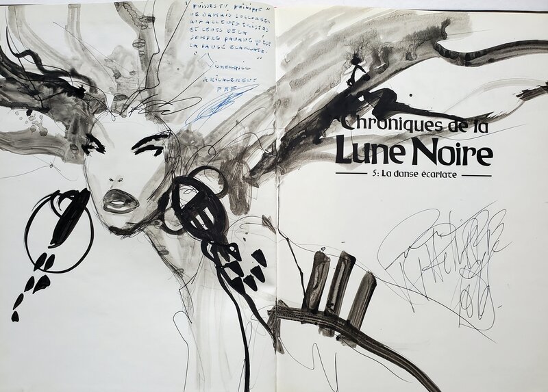 Olivier Ledroit, Froideval, CHRONIQUES DE LA LUNE NOIRE EO   T5 LA DANSE ECARLATE - Dédicace