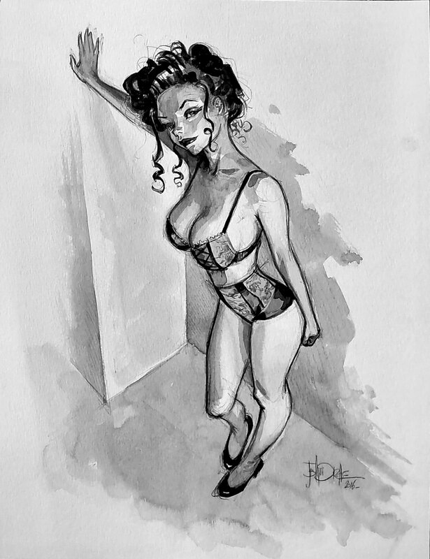 Andréae - Plongée en beauté - Original Illustration