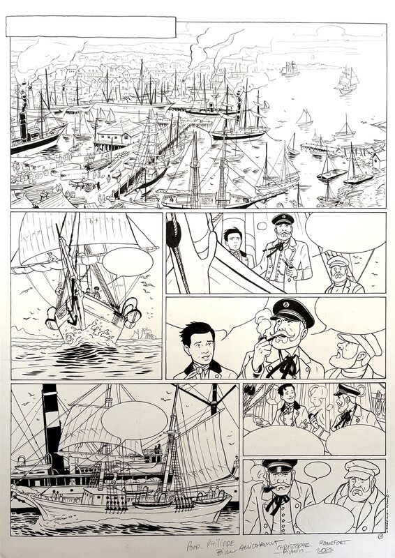 Christophe Picaud, Frédéric Brrémaud, Un capitaine de quinze ans - Planche originale