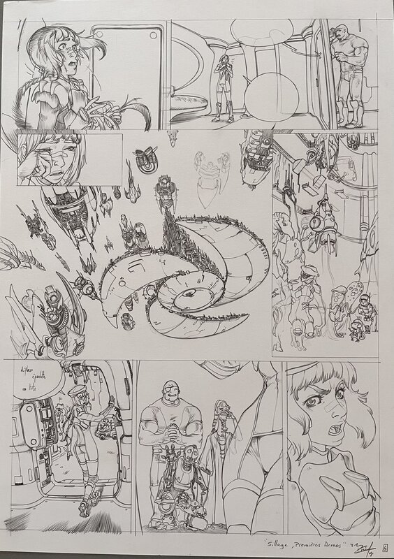 For sale - Pierre-Mony Chan, Planche crayonnée Sillage premieres armes - Comic Strip