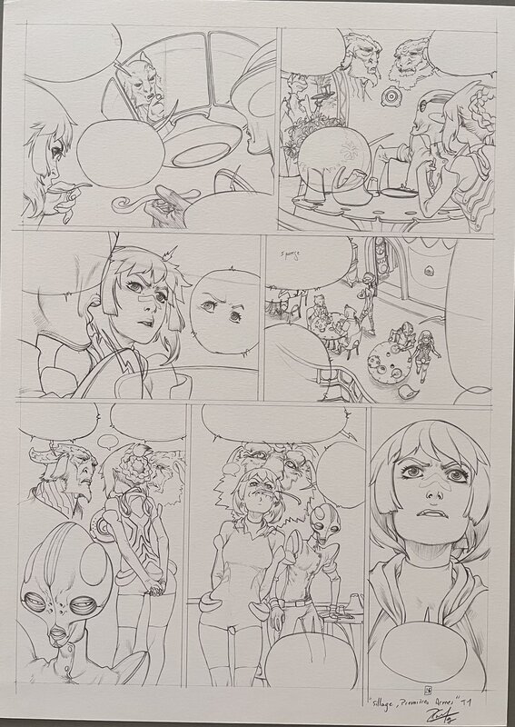 En vente - Pierre-Mony Chan, Planche crayonnée sillage premières armes tome 1 - Planche originale
