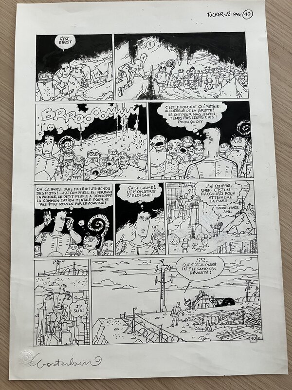 For sale - Marc Wasterlain, Planche Originale Tucker - Comic Strip