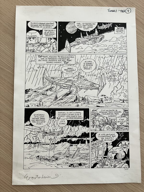 En vente - Marc Wasterlain, Planche Originale Tucker Planet Girls - Planche originale