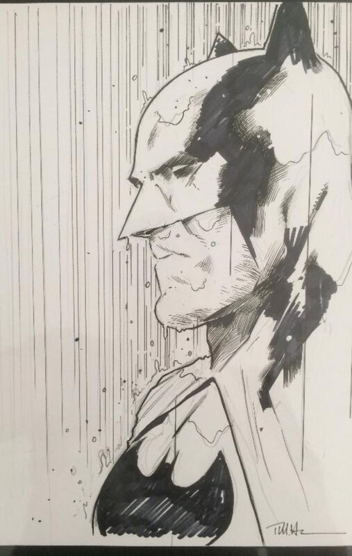 Torso de Batman par Trevor Hairsine - Illustration originale