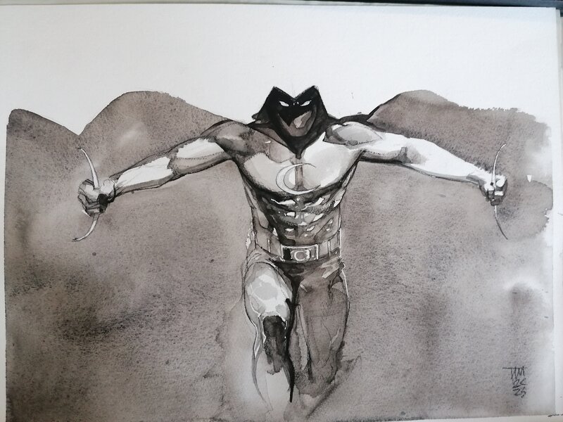 Moon Knight par Alex Maleev - Illustration originale