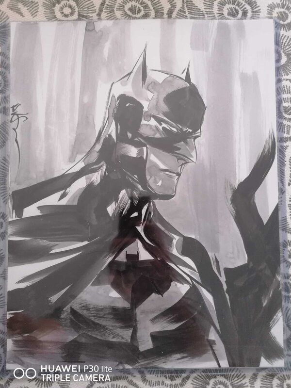 Buste de Batman by Dustin Nguyen - Original Illustration