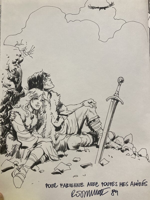Grzegorz Rosinski, Thorgal et Aaricia en vacances - Original Illustration