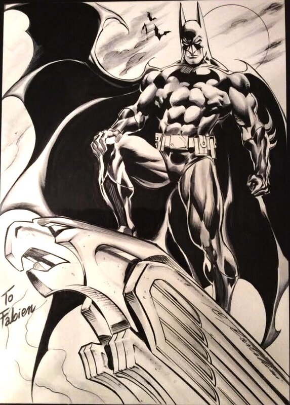 Claudio Castellini, Batman sur Gargouille - Original Illustration