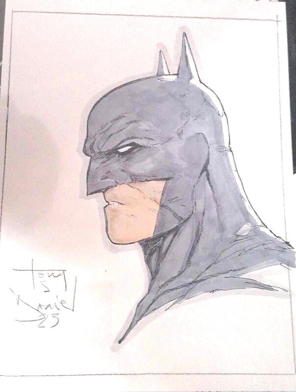 Tony Daniel, Cadeau - Tête de Batman - Dédicace