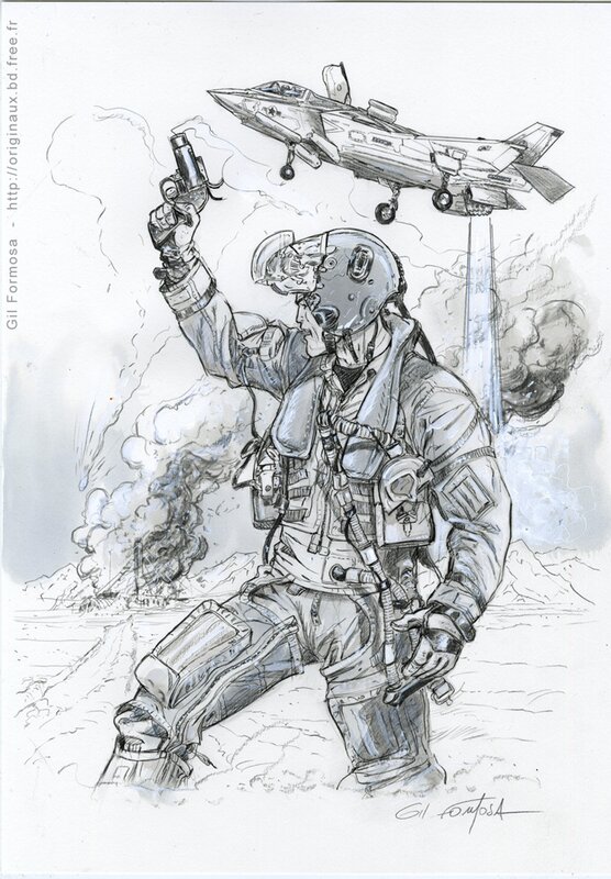 BUCK DANNY Rescue by Gil Formosa - Original Cover