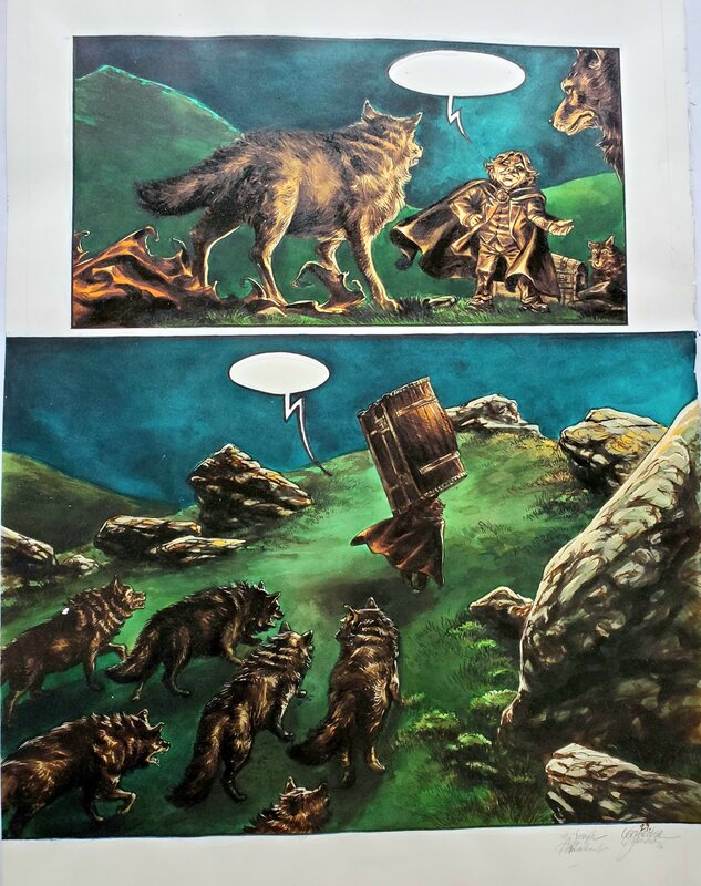 Gwendal Lemercier, LES CONTES DES HAUTES TERRES  T2 LA SIXIEME COURONNE   couleur directe - Planche originale