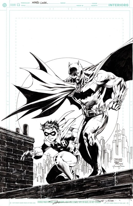 Jim Lee, Scott Williams, Wizard #168 cover / Jim Lee DC Legends IDW Artifact Edition book cover - Batman & Robin by Jim Lee & Scott Williams - Couverture originale