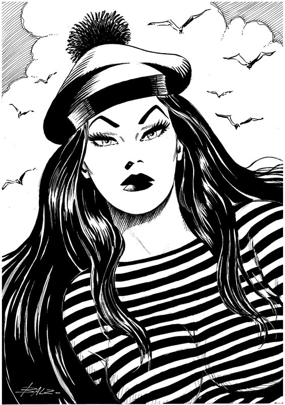 Frau MURDER (ZORA) par Birago Balzano - Planche originale