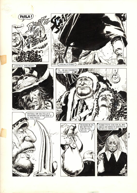 En vente - Enrique Breccia, Carlos Trillo, Alvar Mayor #15 [Interpretes del destino] - Planche originale
