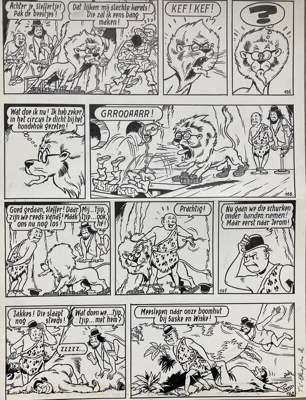 Paul Geerts, Willy Vandersteen, Suske en Wiske / Bob et Bobette - De Bevende Baobab - Planche originale