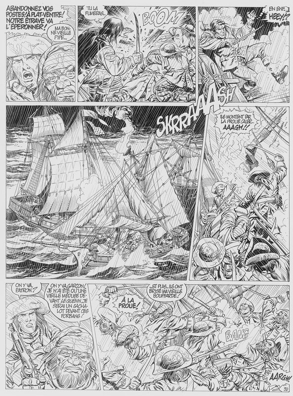 Jean-Yves Mitton, Chantal Chéret, Mitton, Les Survivants de l'Atlantique, Tome 1 : le secret de Kermadec, planche n°30, 1992. - Comic Strip