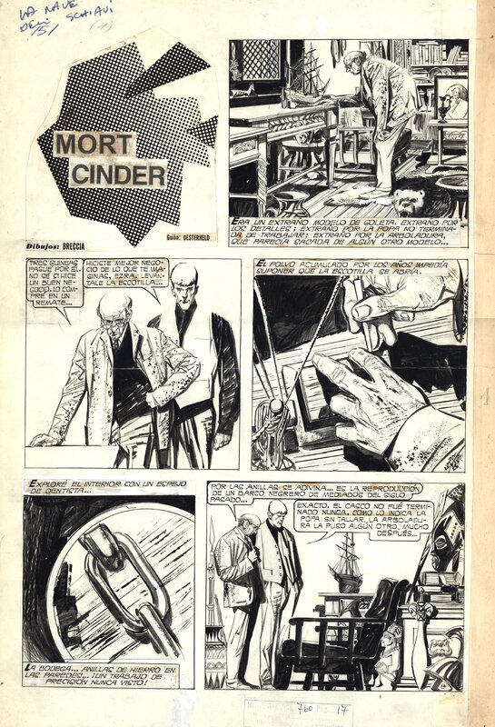 Alberto Breccia, Hector Oesterheld, MORT CINDER - La Goleta de los Esclavos - Planche originale