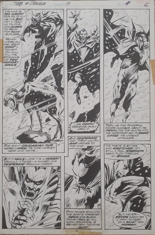 Gene Colan, The Tomb of Dracula #19 page 4 (1974) - Comic Strip