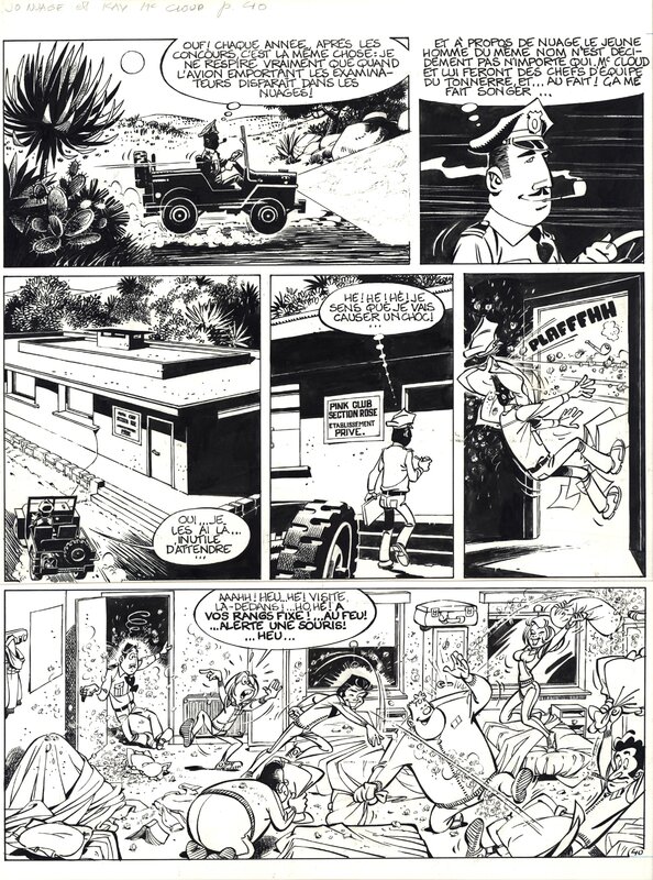 En vente - Dany : Jo Nuage et Kay Mac Cloud planche 40 - Planche originale