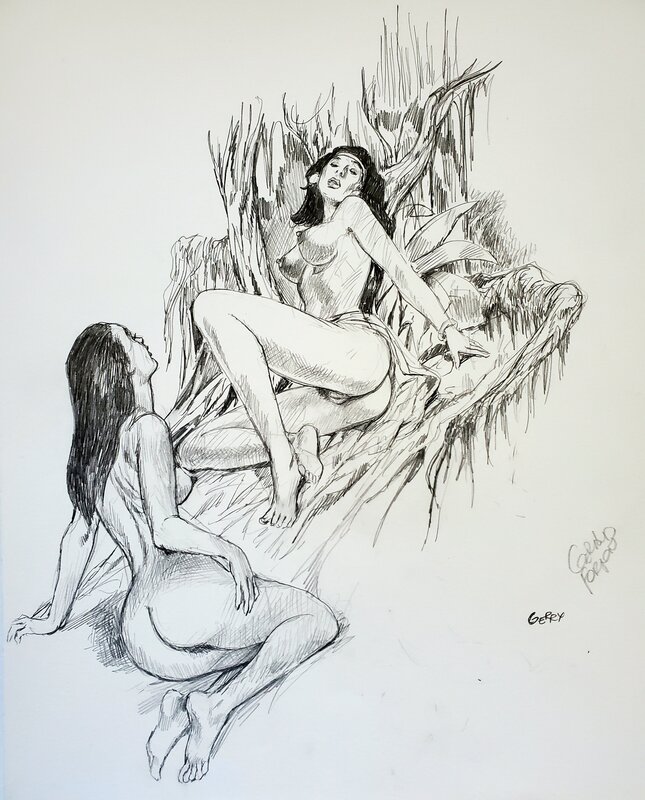 LES LASCIVES par Gérald Forton - Illustration originale