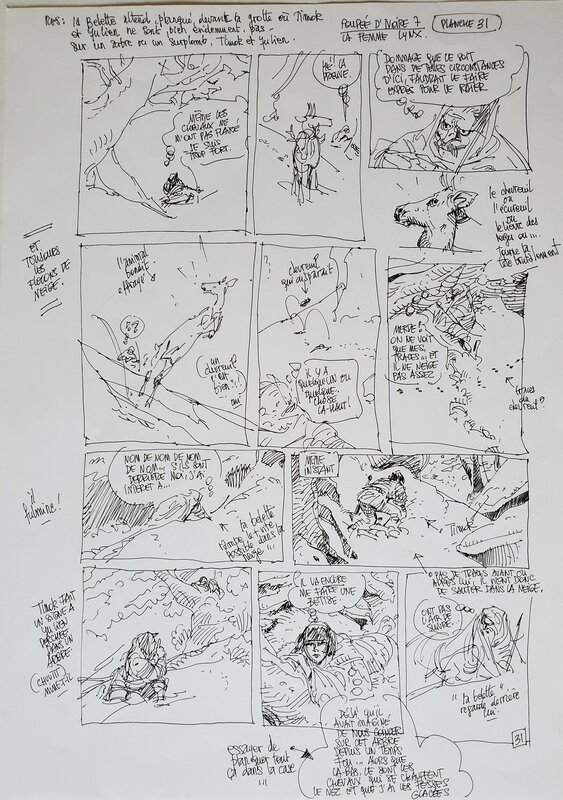 Franz, Poupee D'IVOIRE   T7 LA FEMME LYNX - Original art