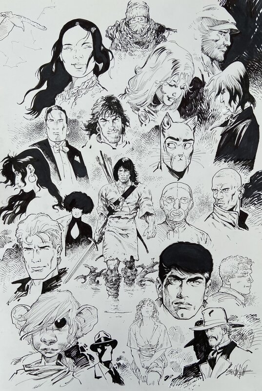 Christophe Bec, Galerie de mes héros - Illustration originale