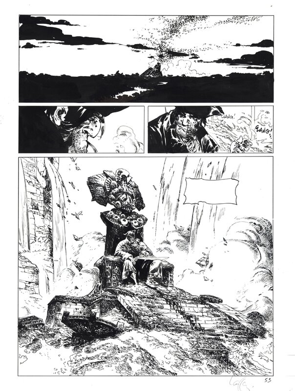 For sale - Lauffray : Long John Silver tome 4 planche 53 - Comic Strip
