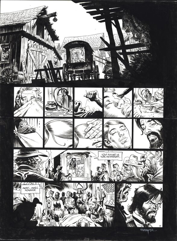 En vente - Meyer : Undertaker tome 1 planche 13 - Planche originale