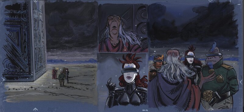 En vente - Mézières : Valérian tome 20 planche 25D + textes - Planche originale