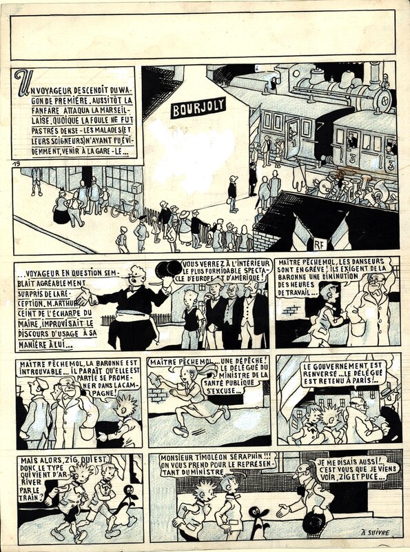 For sale - Saint-Ogan : Zig et Puce, Zig et Puce et Nenesse planche 19 - Comic Strip