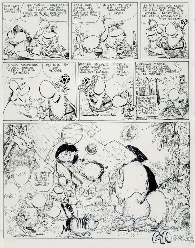 En vente - Robinson et Zoe par Philippe Bercovici - Planche originale