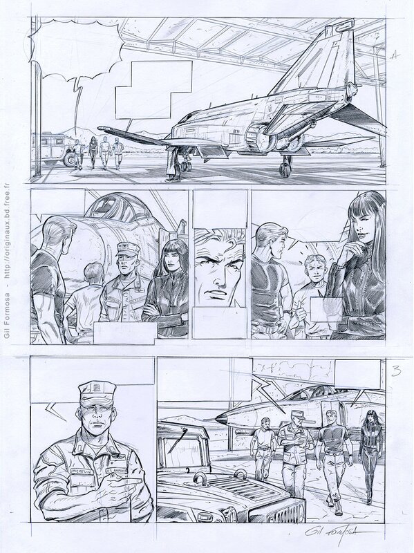 En vente - Gil Formosa, BUCK DANNY tome 58 Planche 24 - Planche originale