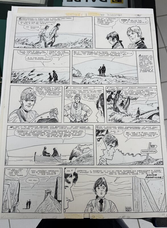 Hugo PRATT KIDNAPPE PLANCHE ORIGINALE SIGNEE - Comic Strip